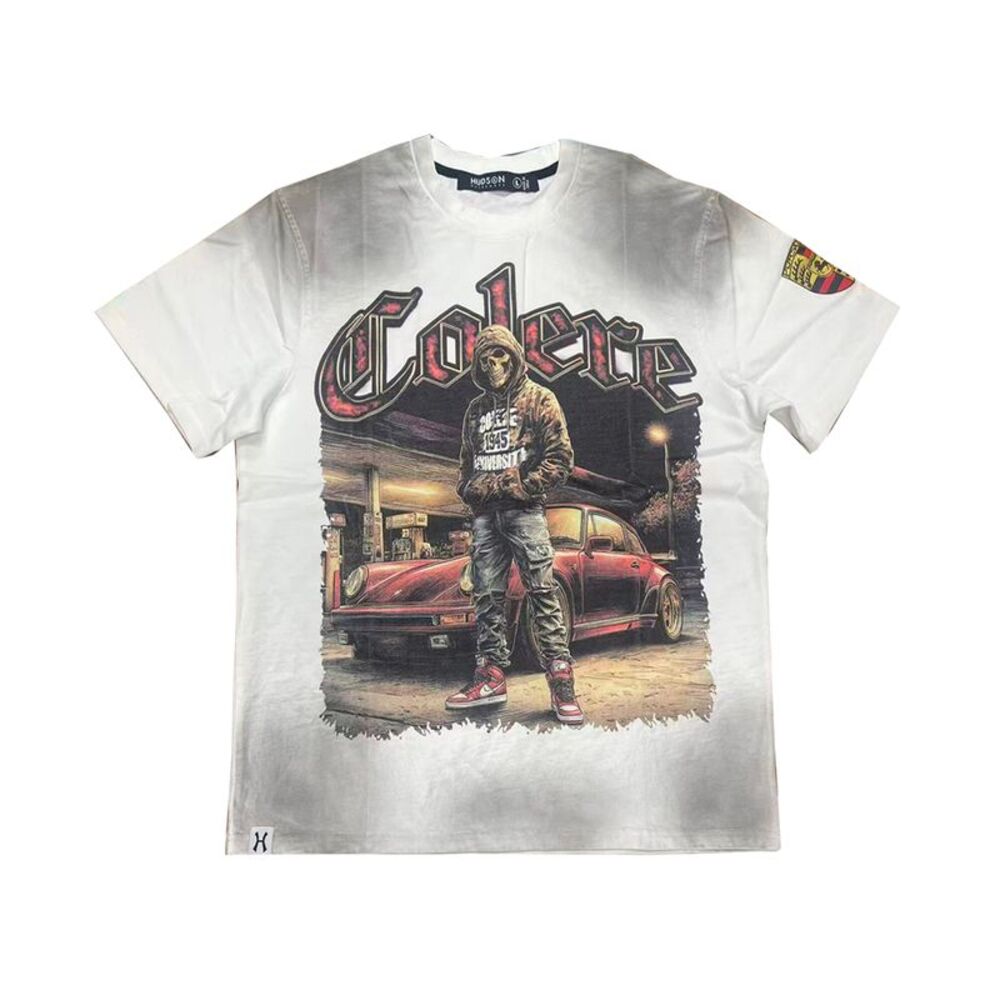 Hudson Outerwear Crew Neck T-Shirt Porsche Mens White 686